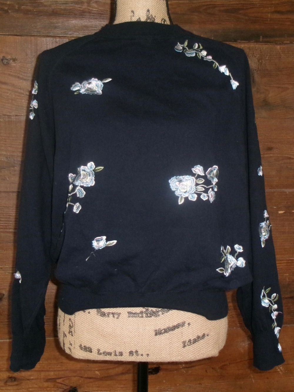 French Connection blue floral jumper size S